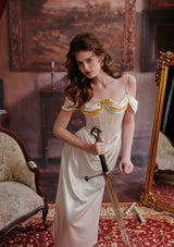 Ivory Maxi Corset Dress