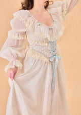 Curve & Plus Blue Hydrangea Corset Dress