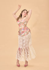 Curve & Plus Floral Mirror Skirt