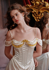 Ivory Maxi Corset Dress