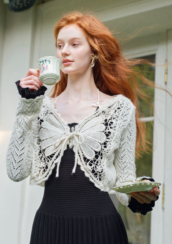 Butterfly Love Letter Knit Cardigan