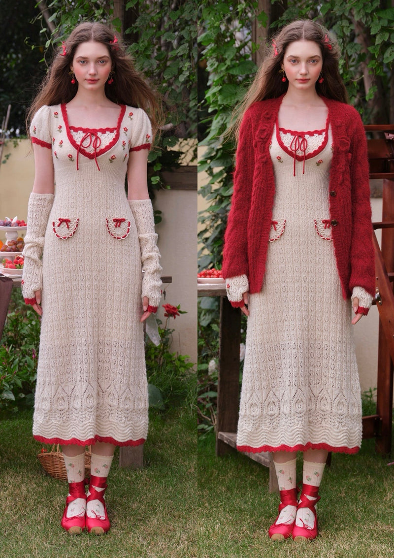 Rosehip Picnic Knit Dress