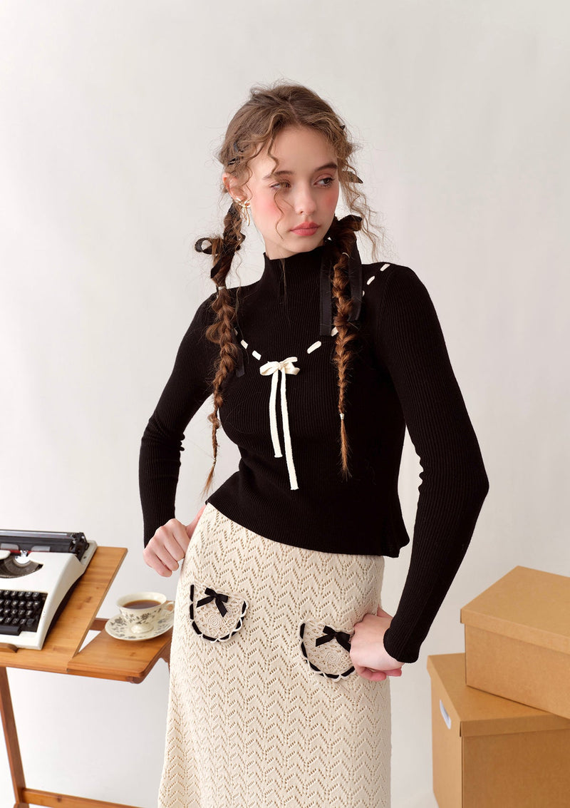 Blackberry Post Office Knit Skirt