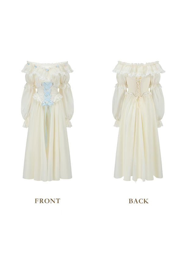 Blue Hydrangea Corset Dress