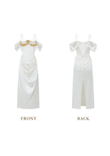 Ivory Maxi Corset Dress