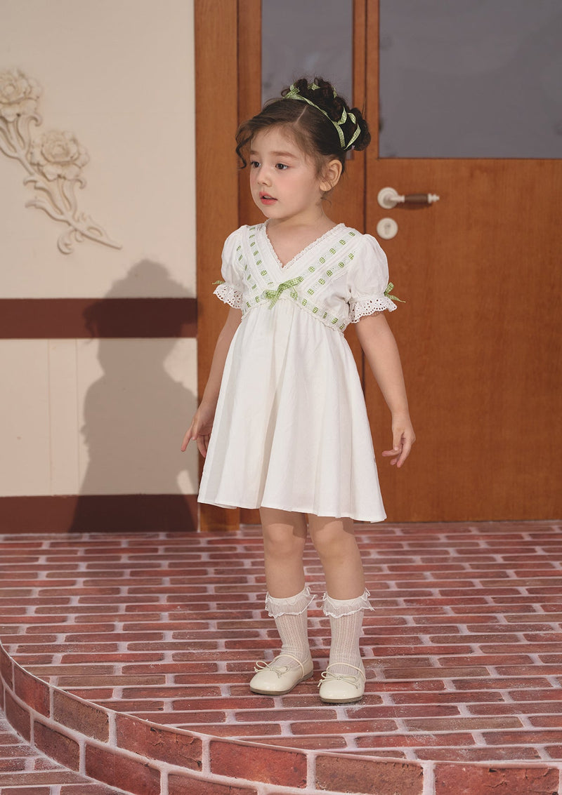 Toddler Girl Green Apple Paradise Dress