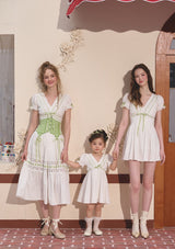 Toddler Girl Green Apple Paradise Dress