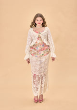 Curve & Plus Floral Mirror Skirt