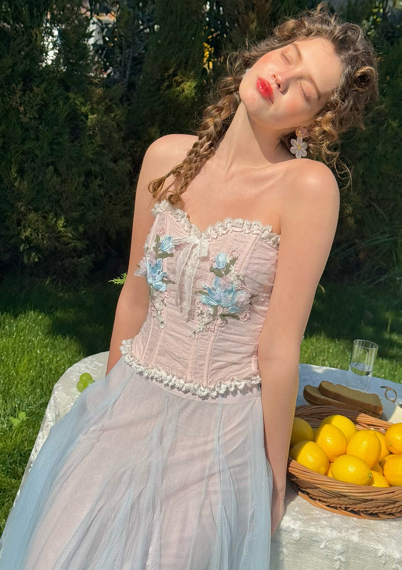 The Blue Lily Gauze Skirt