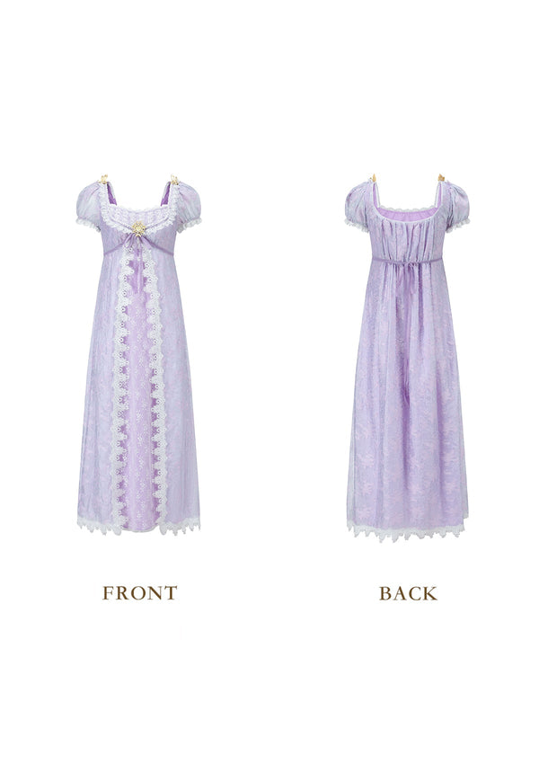 Monet's Irises Regency Dress