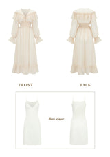 Seine Mist Dress (Pear White)