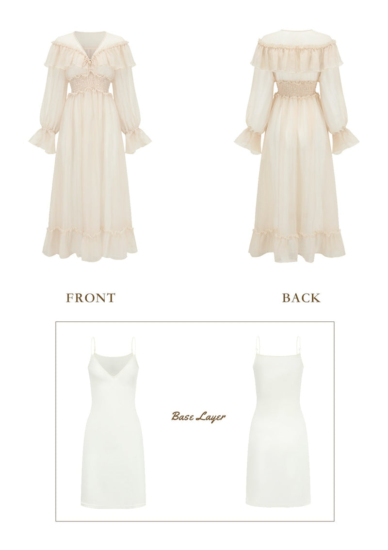 Seine Mist Dress (Pear White)