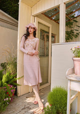 Pink Parterre Knit Dress